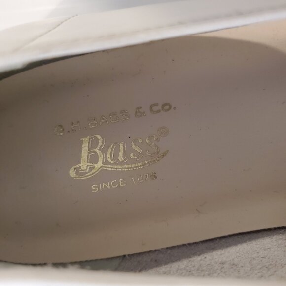 GH BASS & CO WHITE LEATHER FLATS SIZE 11M - Picture 7 of 13